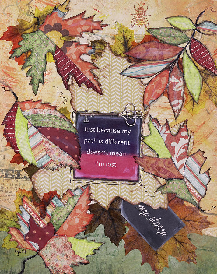 Fall Mixed Media - Different Paths by Let Your Art Soar