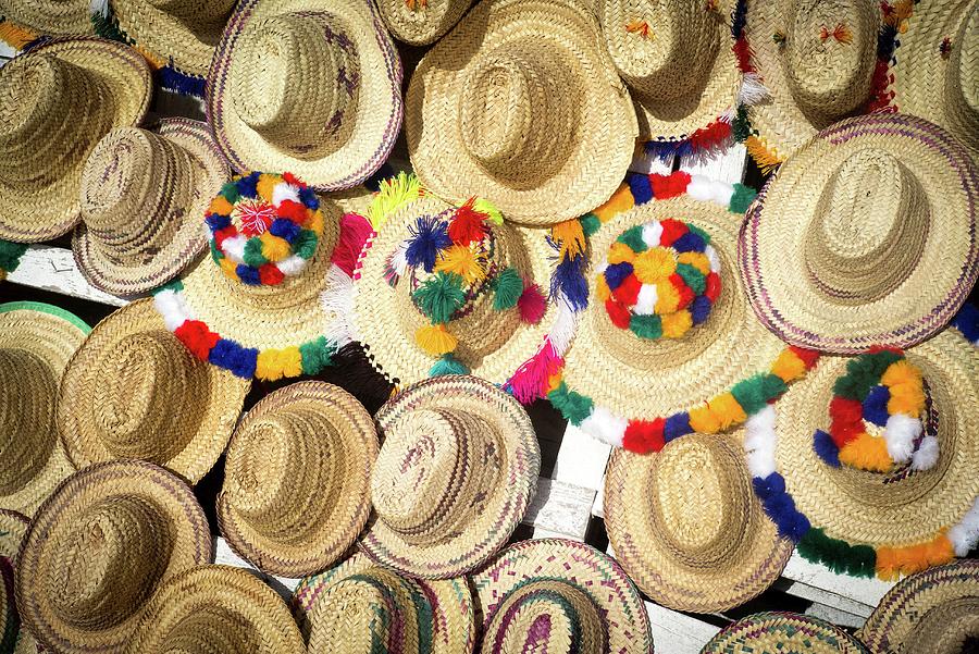 Different Straw Hats Typical Of Morocco Photograph by Lluis Real - Fine ...