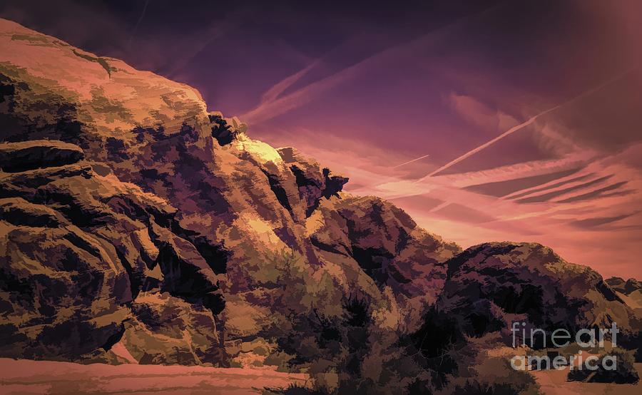 Las Vegas Digital Art - Digital Art Valley of Fire Color  by Chuck Kuhn