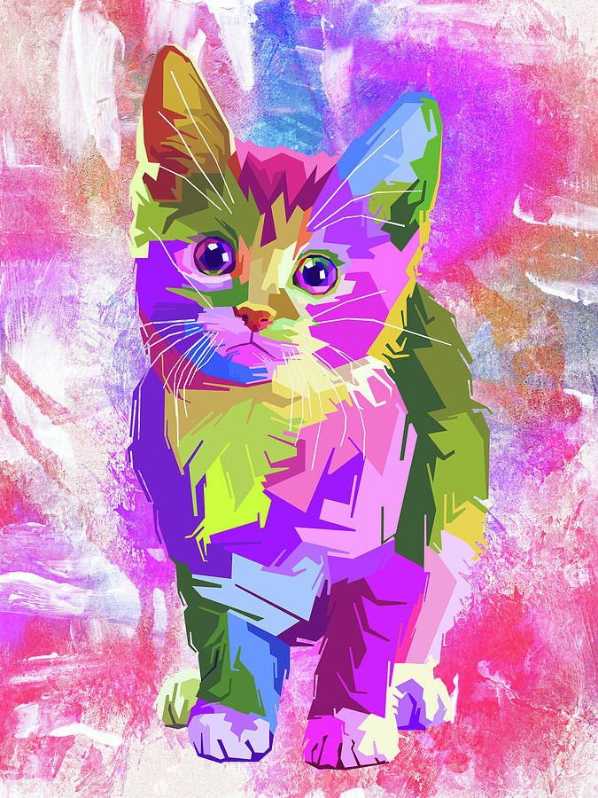 Cat Mixed Media - Digital Kitten by Ata Alishahi
