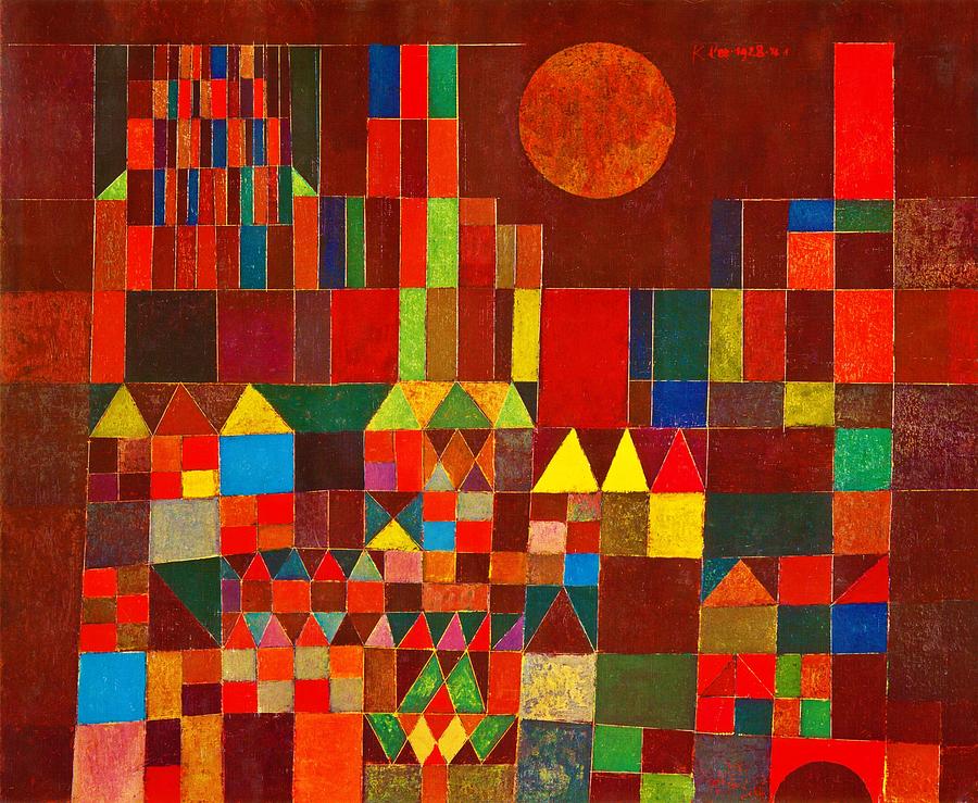 Digital Remastered Edition - Castle and Sun Painting by Paul Klee
