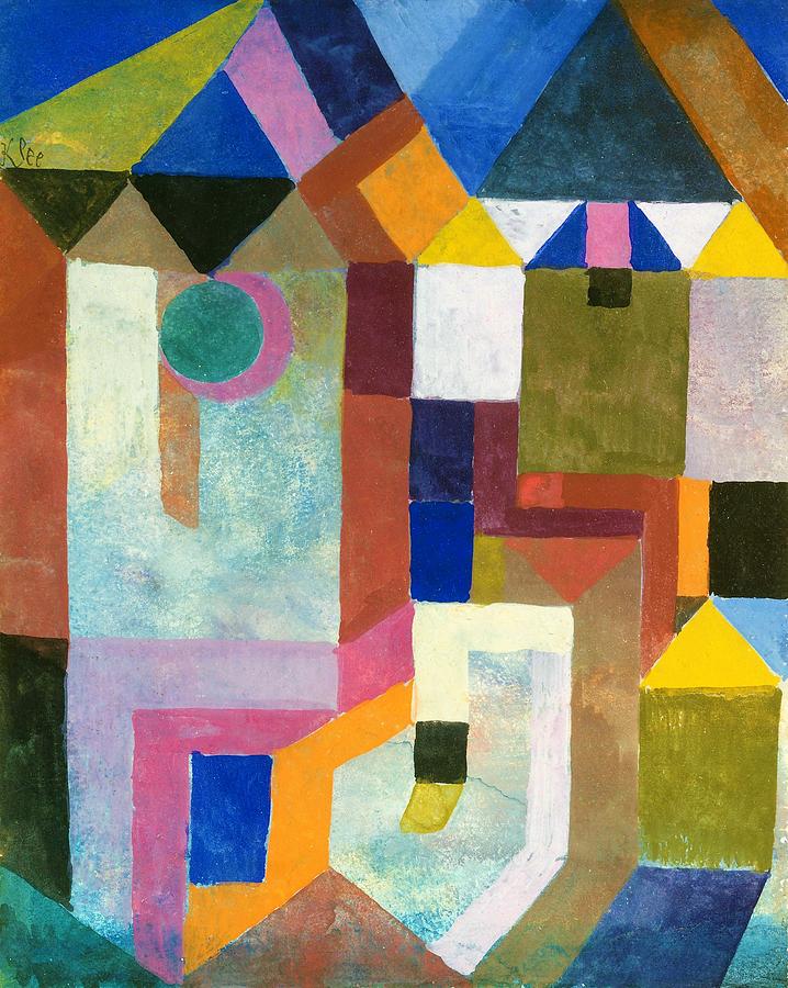 Digital Remastered Edition - Colorful Architecture Painting by Paul Klee