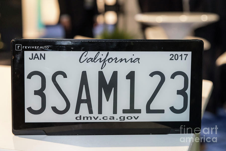Digital Vehicle License Plate Photograph by Jim West/science Photo Library