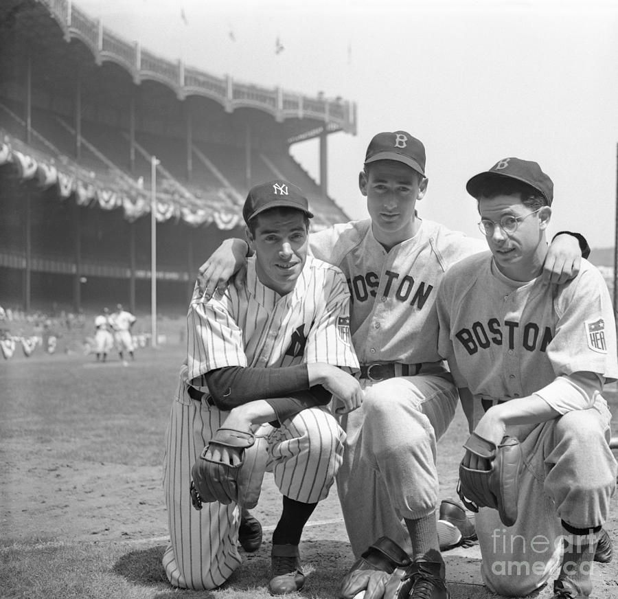 Dimaggio Brothers Posing With Ted Photograph by Bettmann