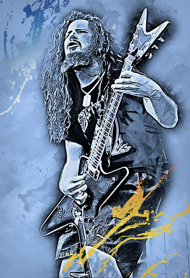 Dimebag Darrell - 02 Painting by AM FineArtPrints