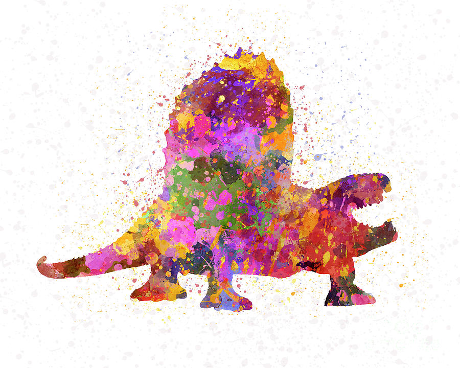 Dimetrodon dinosaur in watercolor by Pablo Romero Dimetrodon dinosaur in watercolor by Pablo Romero