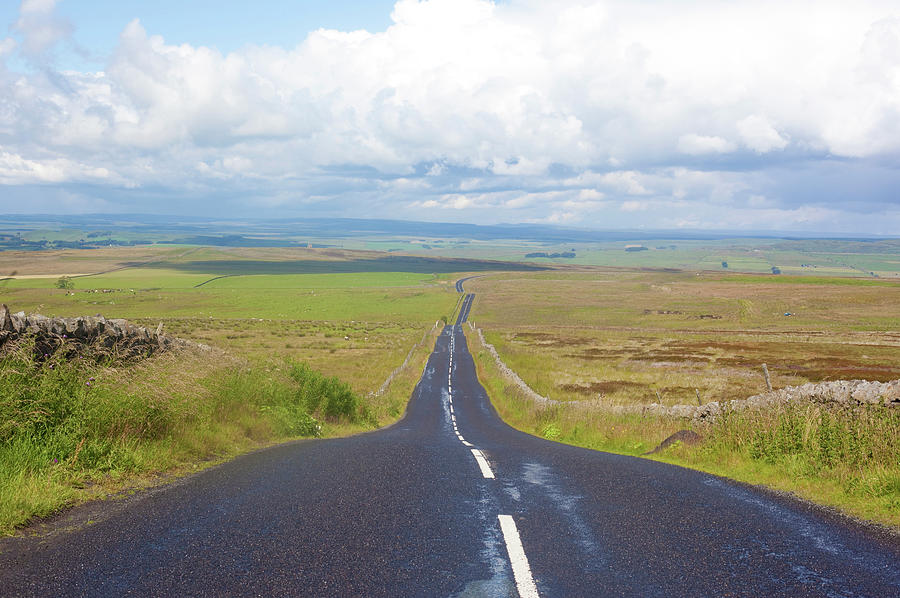 Diminishing Perspective Of Rural Road, Cumbria, Uk Digital Art by E.v ...