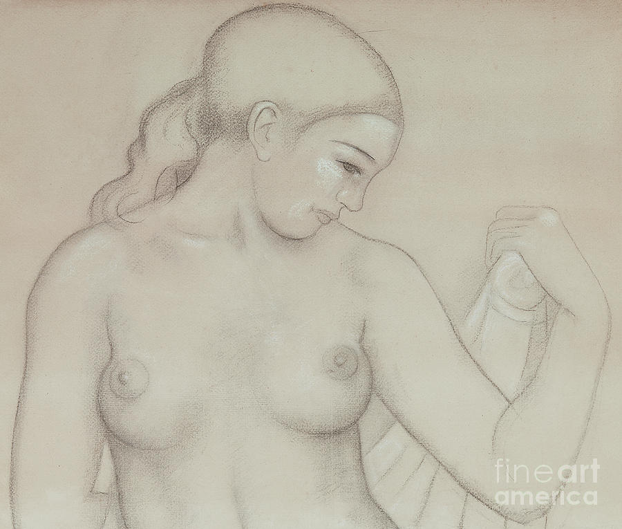 Dina from the front, study for Harmony, 1940 Pastel by Aristide Maillol