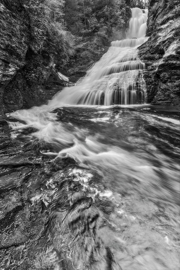 Dingmans Water Falls DWG BW Photograph by Susan Candelario