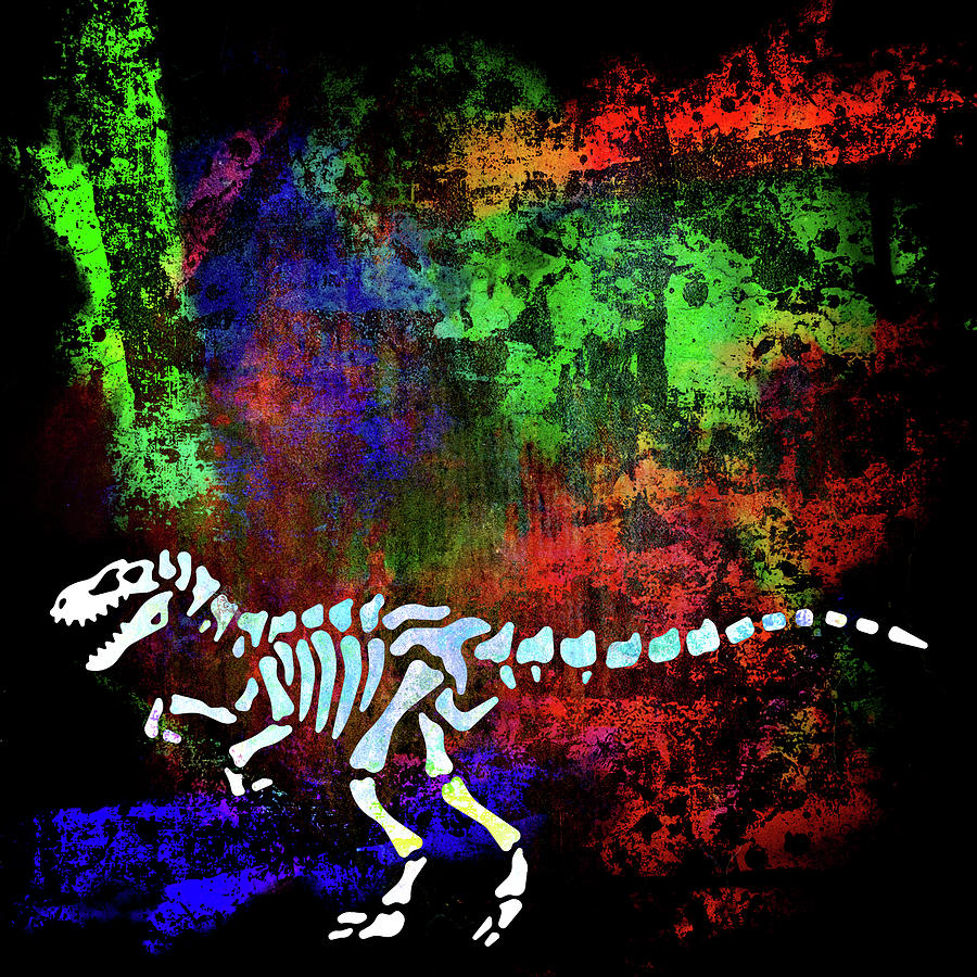 Dino Bones 01 Mixed Media by Lightboxjournal - Fine Art America