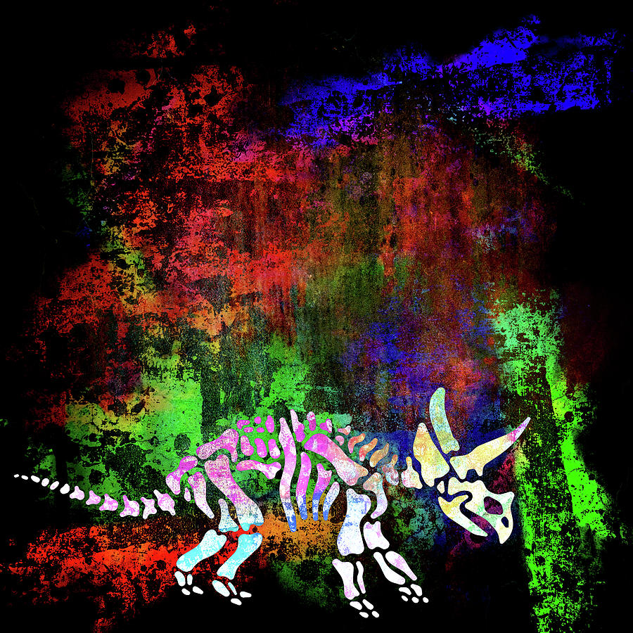 Dinosaur Mixed Media - Dino Bones 03 by Lightboxjournal