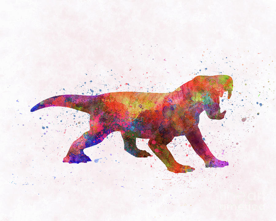 Dinogorgon dinosaur in watercolor by Pablo Romero Dinogorgon dinosaur in watercolor by Pablo Romero