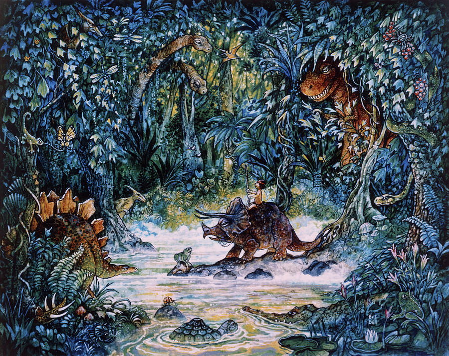 Animal Painting - Dinosaur Hunter by Bill Bell