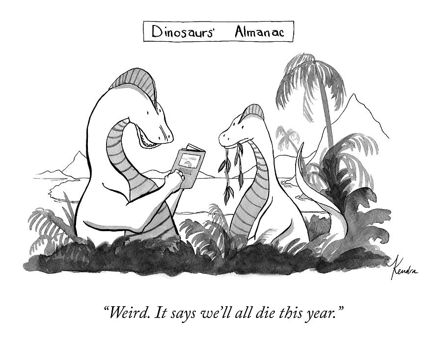 Dinosaurs Almanac Drawing by Kendra Allenby