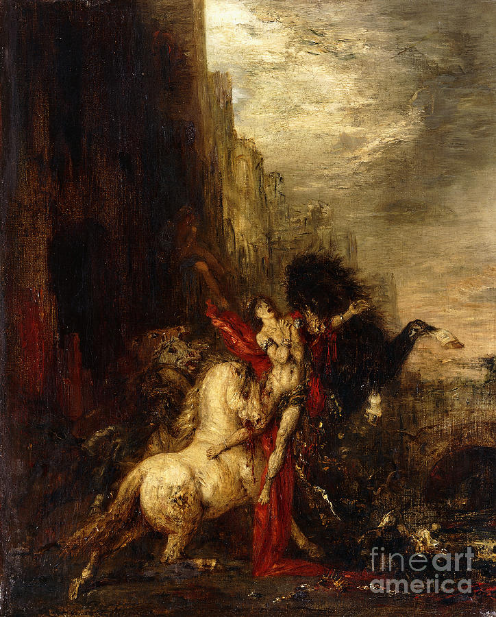 Diomedes Devoured By His Horses, C.1865-1870 Painting by Gustave Moreau ...