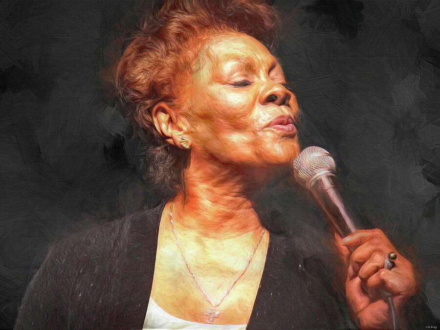 Dionne Warwick Mixed Media by Mal Bray