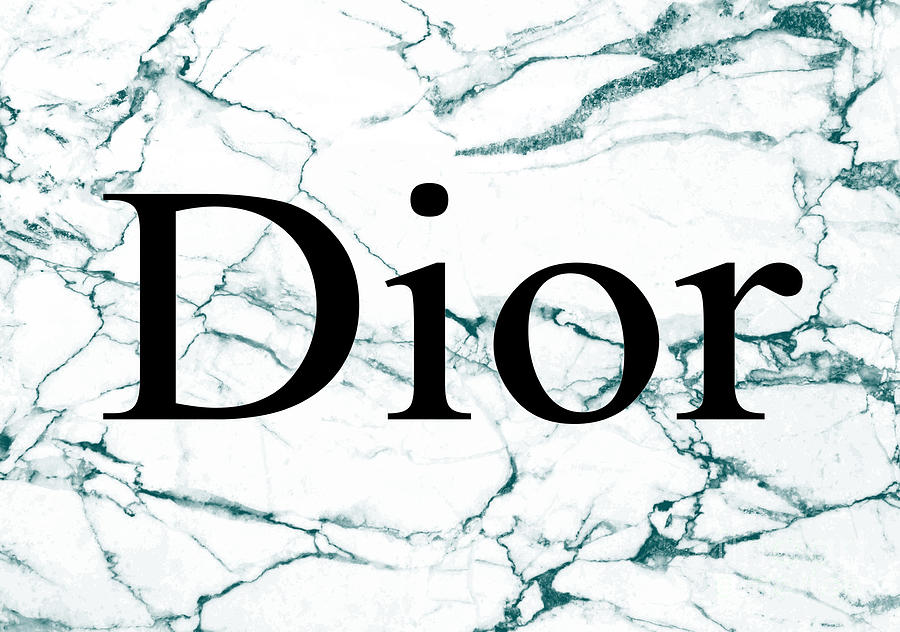 Dior Green Marble Digital Art by Del Art