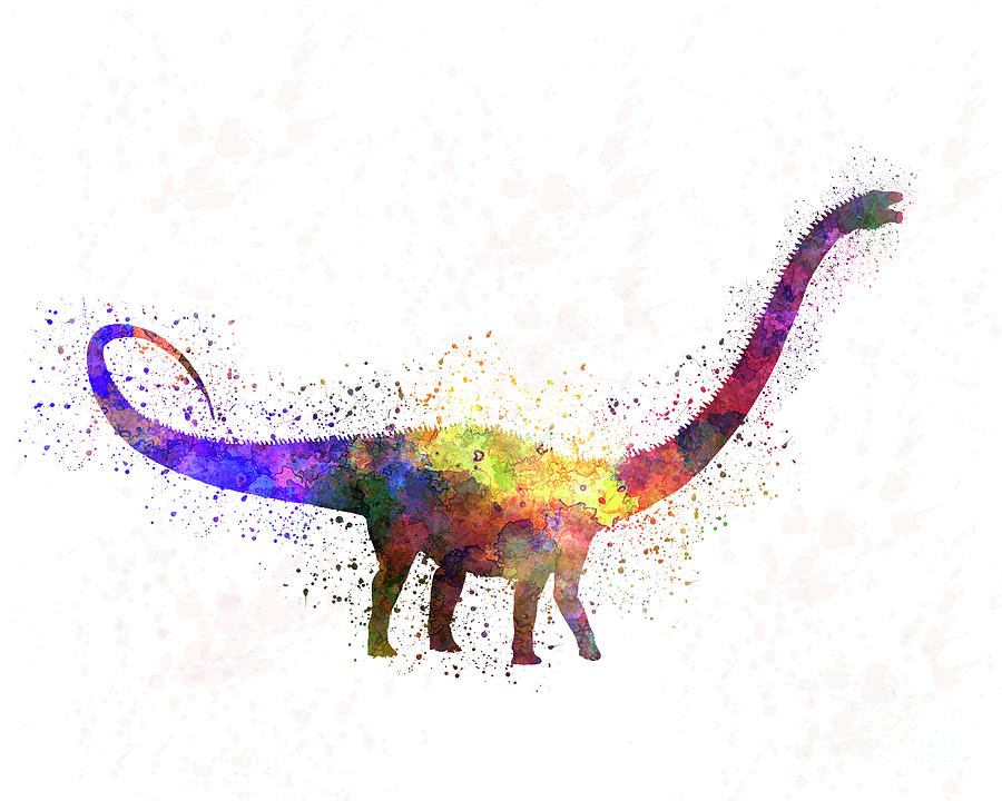 Diplodocus dinosaur in watercolor by Pablo Romero Diplodocus dinosaur in watercolor by Pablo Romero