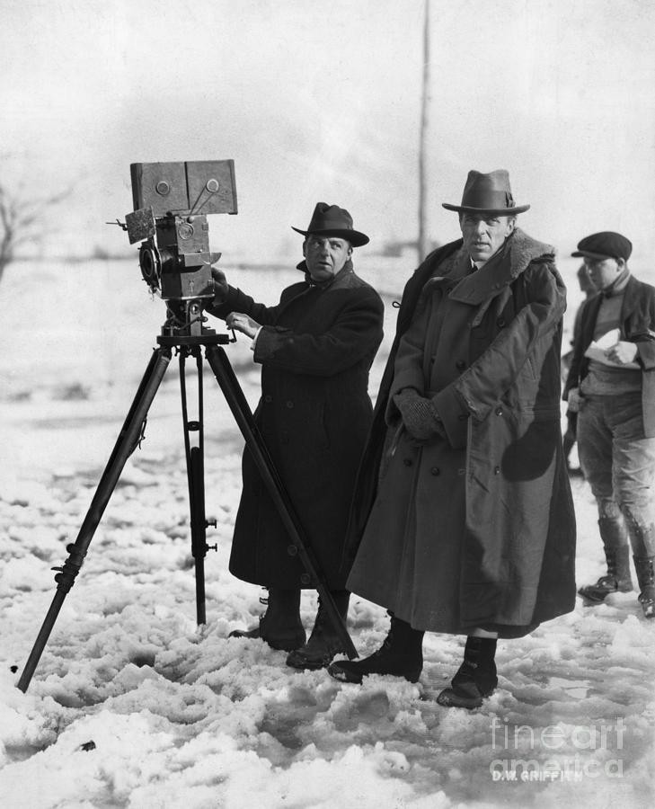 Director D.w. Griffith Supervising Photograph by Bettmann
