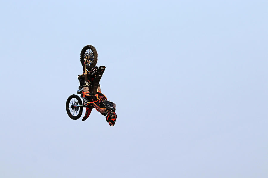 Dirt Bike Stunts - In The Air XIX Photograph by Debbie Oppermann