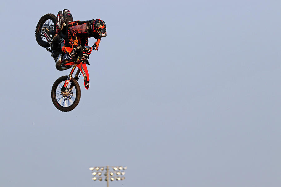 Dirt Bike Stunts - In The Air XXI Photograph by Debbie Oppermann