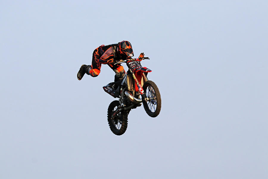 Dirt Bike Stunts - In The Air XXIV Photograph by Debbie Oppermann