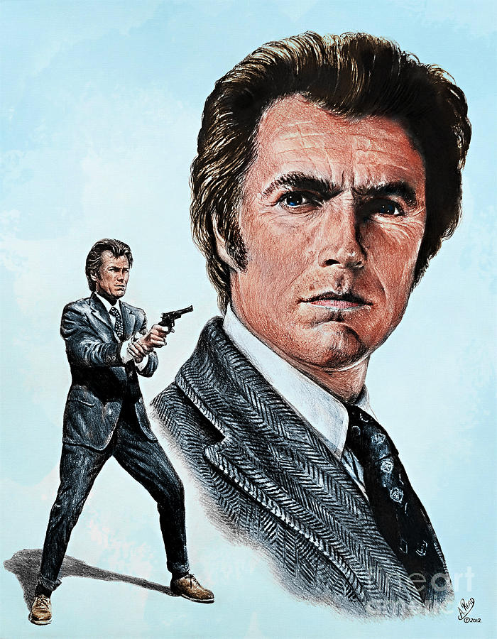 Dirty Harry Callahan Drawing by Andrew Read | Fine Art America
