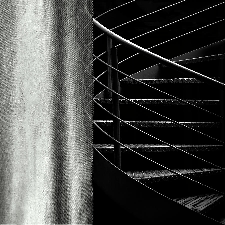 Black And White Photograph - Disappear Stairs by Gilbert Claes