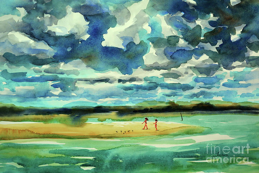 Disappearing Island afternoon 2018 Painting by Julianne Felton