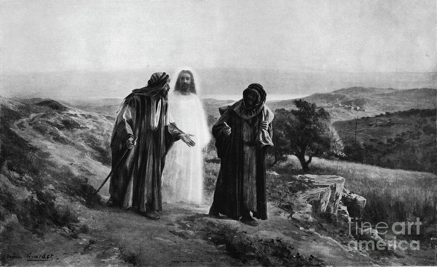 Disciples At Emmaus Drawing by Print Collector