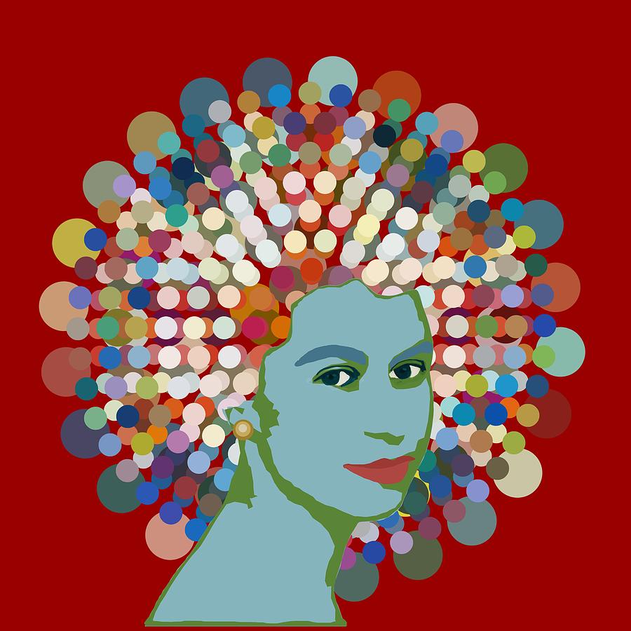 Disco Queen RED Mixed Media by BFA Prints