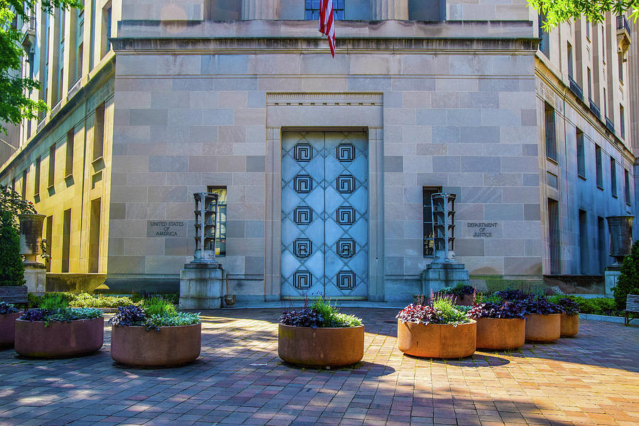 Discrete Entrance To The Department Of Justice Photograph