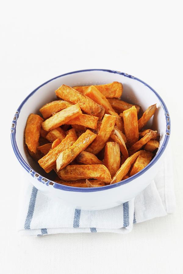 Dish Of Sweet Potato Fries Photograph by Eva Grndemann