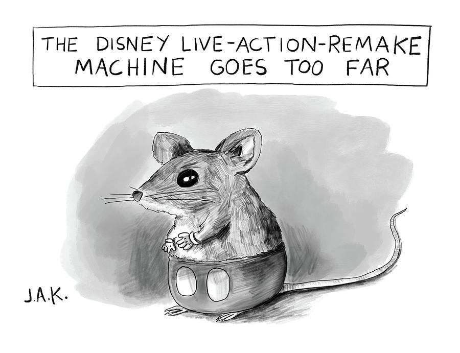 Disney Machine Goes Too Far Drawing by Jason Adam Katzenstein