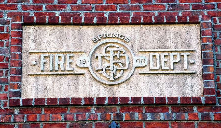 Disney Springs fire dept sign Photograph by David Lee Thompson