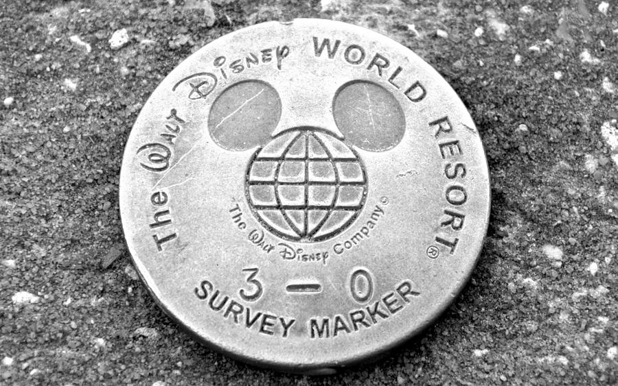 Disney World survey marker Photograph by David Lee Thompson