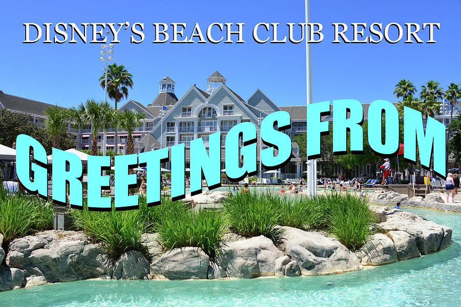 Disneys Beach Club custom card Photograph by David Lee Thompson