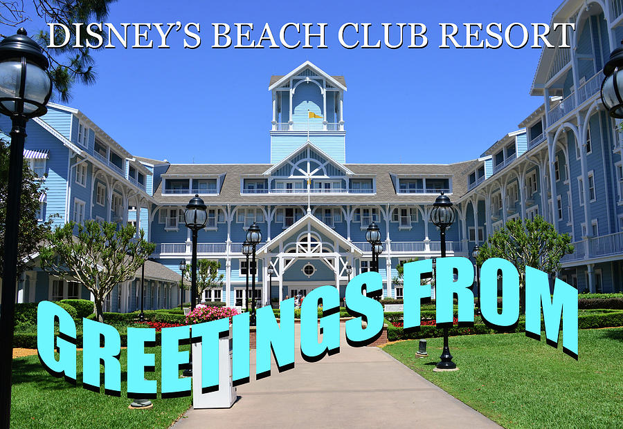 Disneys Beach Club Resort custom card b Photograph by David Lee Thompson