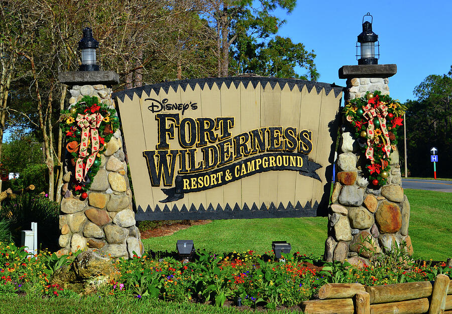 Disneys Fort Wilderness entrance sign Photograph by David Lee Thompson