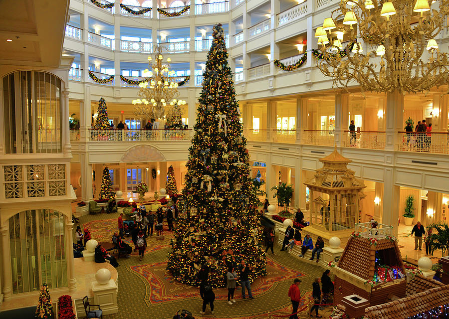 Disneys Grand Floridian Christmas Tree Photograph by David Lee Thompson
