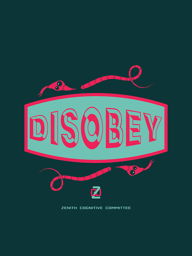 Disobey Logo Digital Art by Alan Bennington