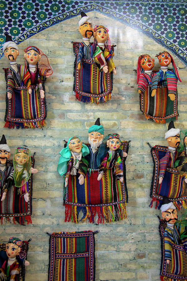 Display of puppets, Uzbekistan Photograph by Karen Foley