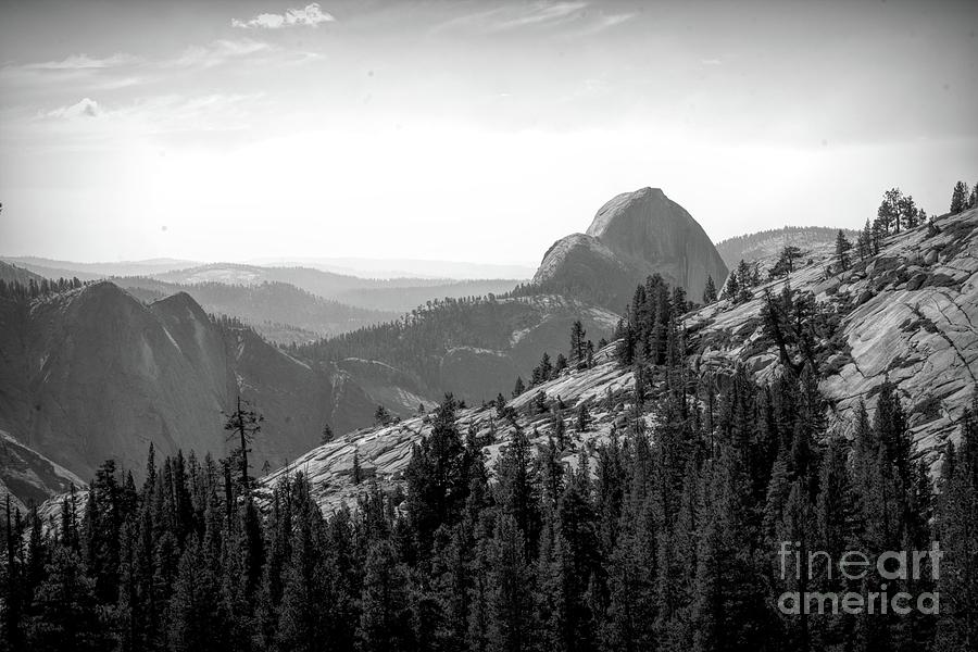 Distance Views Half Dome Yosemite National Park  Photograph by Chuck Kuhn