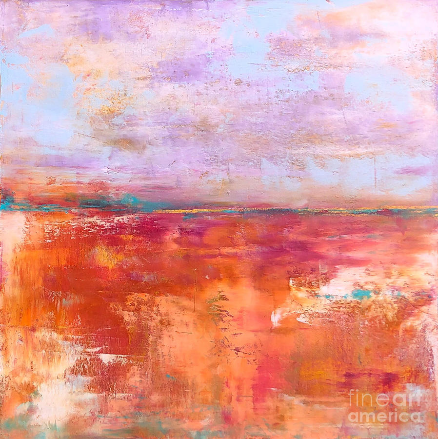 Sunset Painting - Distant Dreams by Mary Mirabal
