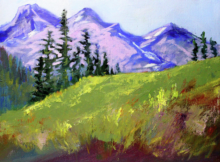 Distant Peaks Painting by Nancy Merkle