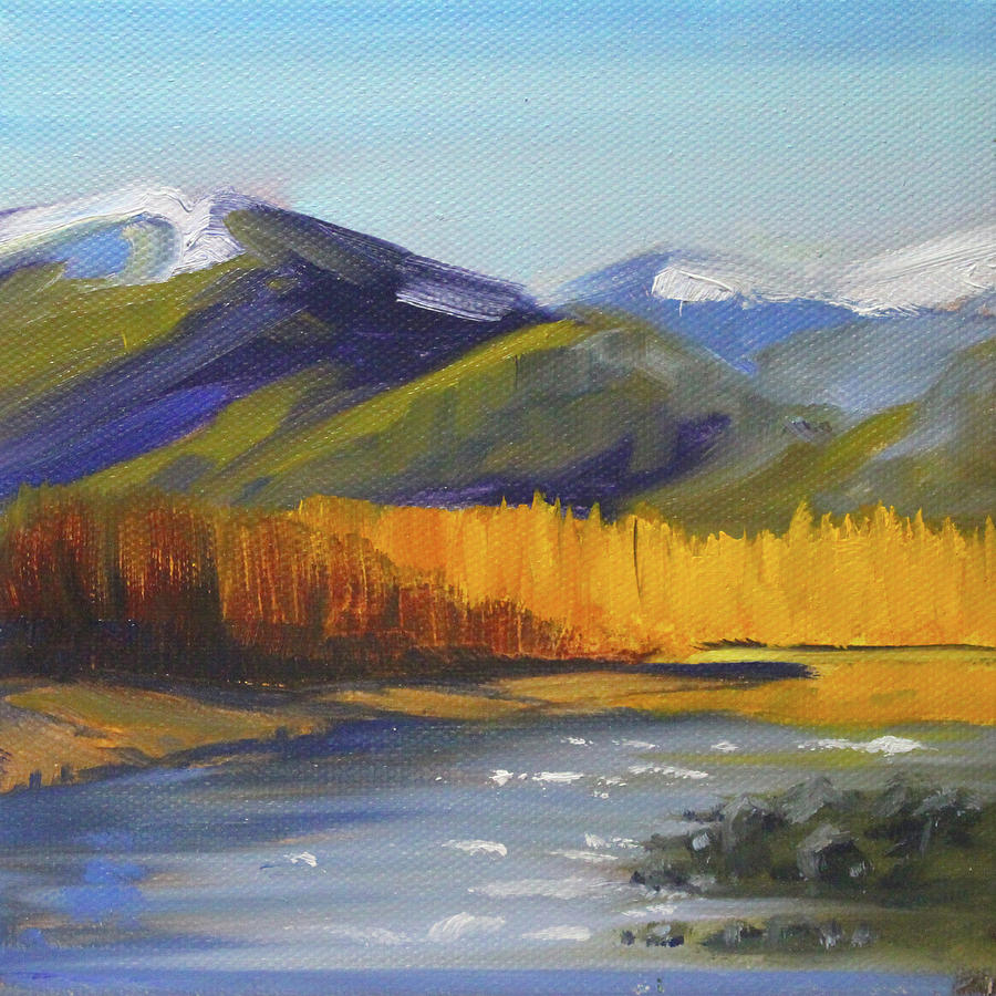 Distant River Painting by Nancy Merkle