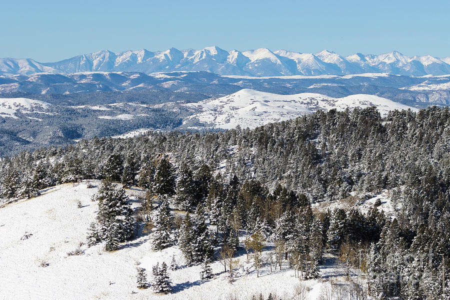 Distant Snowcapped Sangre de Cristo Range of Colorado  Photograph by Steven Krull