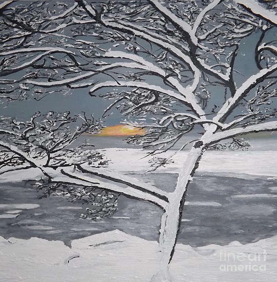 Distant Sun Rising Painting by Denise Morgan