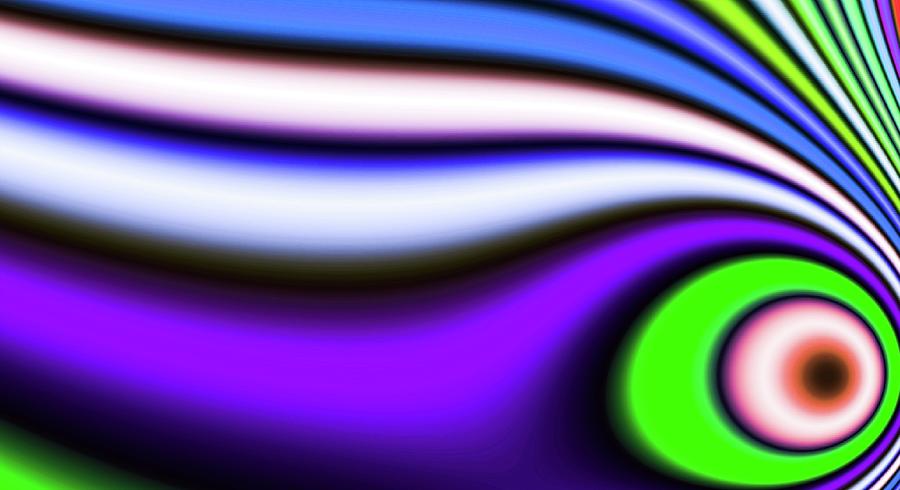 Distorted Green Abstract Eye 2 Digital Art by Don Northup