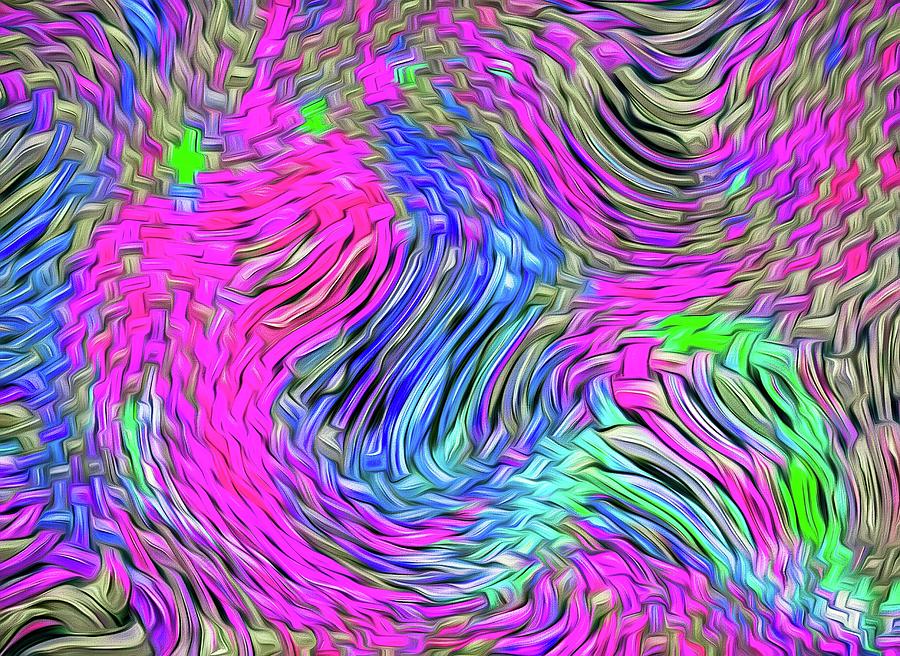 Distortion Chaos Pink Digital Art by Don Northup